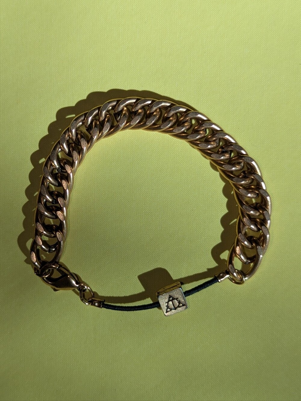 Air & Anchor Gold Chain Bracelet With Elastic 7.5"